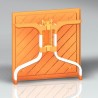 Forza Square Folding Table 31 inch Orange