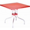 Forza Square Folding Table 31 inch Red