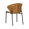 Sunpan Eric Dining Chair in Nono Tapenade Gold - Set of Two - Back Side Angle