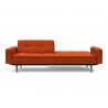 Innovation Living Dublexo Sofa With Arms in Elegance Paprika - Half Folded