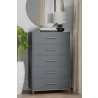 Alpine Furniture Madelyn Five Drawer Chest, Slate Gray - Lifestyle