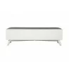 Alpine Furniture Flynn Bench, White - Back Angle - Alpine Furniture Flynn Bench, White - Back Angle