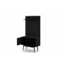 Manhattan Comfort Tribeca 35.43 Mid-Century Modern TV Stand and Panel with Media and Display Shelves in Black Side - Manhattan Comfort Tribeca 35.43 Mid-Century Modern TV Stand and Panel with Media and Display Shelves in Black Side