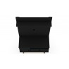 Manhattan Comfort Tribeca 35.43 Mid-Century Modern TV Stand and Panel with Media and Display Shelves in Black Top