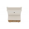 Manhattan Comfort Tribeca 35.43 Mid-Century Modern TV Stand and Panel with Media and Display Shelves in Off White and Nature Top