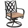 Woodard Apollo Swivel Rocker Dining Arm Chair with Cushion Option - Angled - Woodard Apollo Swivel Rocker Dining Arm Chair with Cushion Option - Angled