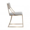 Sunpan Makena Dining Chair Monument Pebble - Side Angle