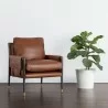 Sunpan Mauti Lounge Chair Brown - Shalimar Tobacco Leather - Lifestyle - Sunpan Mauti Lounge Chair Brown - Shalimar Tobacco Leather - Lifestyle