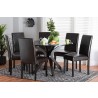 Baxton Studio Asli Modern Espresso Brown Faux Leather and Wood 7-Piece Dining Set - Lifestyle