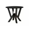 Baxton Studio Rosi Modern Espresso Brown Faux Leather and Wood 5-Piece Dining Set - Table in Front Side Angle - Baxton Studio Rosi Modern Espresso Brown Faux Leather and Wood 5-Piece Dining Set - Table in Front Side Angle