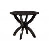 Baxton Studio Trine Modern Espresso Brown Faux Leather and Wood 5-Piece Dining Set - Table in Front Side Angle