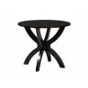 Baxton Studio Trine Modern Espresso Brown Faux Leather and Wood 5-Piece Dining Set - Table in Front Side Angle - Baxton Studio Trine Modern Espresso Brown Faux Leather and Wood 5-Piece Dining Set - Table in Front Side Angle