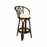 Hospitality Rattan Home Valencia Indoor Swivel Rattan & Wicker Stool in Antique Finish