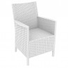 California Wickerlook Rectangle Dining Set 7 Piece - White