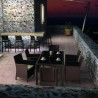 California Wickerlook Rectangle Dining Set 7 Piece - Brown