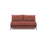 Innovation Living Cubed Full Size Sofa Bed With Chrome Legs - Cordufine Rust - Front