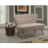 Alpine Furniture Britney Upholstered Bench in Light Grey/Acorn - Lifestyle