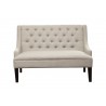 Alpine Furniture Posh Upholstered Bench in Light Grey/Brown - Front
