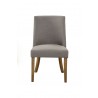 Alpine Furniture KensingtonSet of 2 Upholstered Parson Chairs in Dark Grey - Front Angle