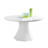 Sunpan Sanara Dining Table - Large - 55" - Front View with Decor