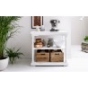 Infinita Bordeaux Multi Purpose Storage Unit With 2 Solid Wood Crates