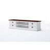Halifax Accent TV Unit With 4 Drawers And 2 Open Shelves - Front Side Angle