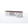 Halifax Accent TV Unit With 4 Drawers And 2 Open Shelves - Front Side Opened Angle