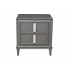 Alpine Furniture Lorraine 2 Drawer Nightstand, Dark Grey - Front Angle - Alpine Furniture Lorraine 2 Drawer Nightstand, Dark Grey - Front Angle