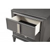 Alpine Furniture Lorraine 2 Drawer Nightstand, Dark Grey - Drawer Close-up