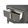 Alpine Furniture Lorraine 2 Drawer Nightstand, Dark Grey - Drawer Close-up - Alpine Furniture Lorraine 2 Drawer Nightstand, Dark Grey - Drawer Close-up