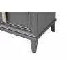 Alpine Furniture Lorraine 2 Drawer Nightstand, Dark Grey - Leg Close-up - Alpine Furniture Lorraine 2 Drawer Nightstand, Dark Grey - Leg Close-up