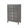 Alpine Furniture Lorraine Chest in Dark Grey - Angled View - Alpine Furniture Lorraine Chest in Dark Grey - Angled View