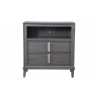 Alpine Furniture Lorraine Media Chest in Dark Grey Alpine Furniture Lorraine TV Media Chest, Dark Grey - Front Angle