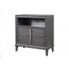 Alpine Furniture Lorraine Media Chest in Dark Grey Alpine Furniture Lorraine TV Media Chest, Dark Grey - Front Side Angle