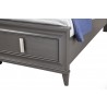 Alpine Furniture Lorraine Queen Storage Bed in Dark Grey - Leg Close-up