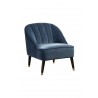 Alpine Furniture Deco Accent Chairs in Blue/Gold - Angled View