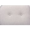 Baxton Studio Petronelle Mid-Century Modern Greyish Beige Fabric Upholstered Walnut Brown Finished Wood Ottoman - Seat Close-up