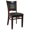 H&D Seating Sloan Chair with Customized Embroidery - Dark Walnut - H&D Seating Sloan Chair with Customized Embroidery - Dark Walnut