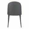 Moe's Home Collection Burton Dining Chair Black Fade Vegan Leather - Set of Two - Back Angle - Moe's Home Collection Burton Dining Chair Black Fade Vegan Leather - Set of Two - Back Angle