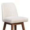 Armen Living Amalie Swivel Counter Stool in Gray & Brown Oak Wood Finish with Beige Boucle Fabric Front Half - Armen Living Amalie Swivel Counter Stool in Gray & Brown Oak Wood Finish with Beige Boucle Fabric Front Half