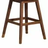 Armen Living Amalie Swivel Counter Stool in Gray & Brown Oak Wood Finish with Beige Boucle Fabric Front legs - Armen Living Amalie Swivel Counter Stool in Gray & Brown Oak Wood Finish with Beige Boucle Fabric Front legs
