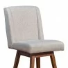 Armen Living Stancoste Swivel Counter Stool in Brown Oak Wood Finish with Taupe Fabric Half - Armen Living Stancoste Swivel Counter Stool in Brown Oak Wood Finish with Taupe Fabric Half