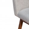 Basila Swivel Counter Stool in Brown Oak Wood Finish with Taupe Fabric 007