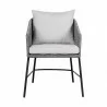 Armen Living Calica Outdoor Patio Dining Chair In Black Metal And Grey Rope 04 - Armen Living Calica Outdoor Patio Dining Chair In Black Metal And Grey Rope 04