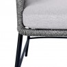 Armen Living Calica Outdoor Patio Dining Chair In Black Metal And Grey Rope 011