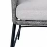 Armen Living Calica Outdoor Patio Dining Chair In Black Metal And Grey Rope 011 - Armen Living Calica Outdoor Patio Dining Chair In Black Metal And Grey Rope 011