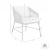 Armen Living Calica Outdoor Patio Dining Chair In Black Metal And Grey Rope 010