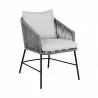 Armen Living Calica Outdoor Patio Dining Chair In Black Metal And Grey Rope 03 - Armen Living Calica Outdoor Patio Dining Chair In Black Metal And Grey Rope 03