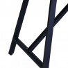 Armen Living Koala Outdoor Patio Eucalyptus Wood and Metal Rectangle Dining Table- Legs
