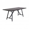 Armen Living Koala And Clip 5 Piece Dining Set In Eucalyptus Wood And Metal With Rope 28